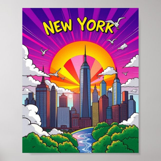 Poster Groovy New York City (Pop art) (Frente)