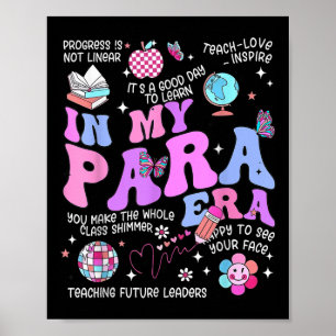 Poster Groovy No Meu Paraprofessionnelle Para Era