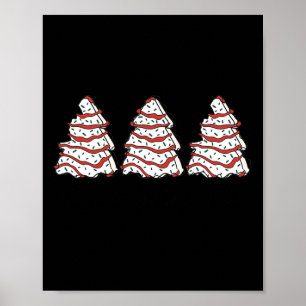 Poster Groovy Oh Árvore de Natal Xmas Luzes Diversão Bolo