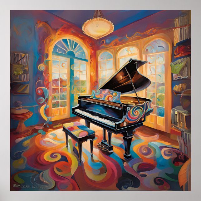 Poster Groovy Piano Vibes (Frente)