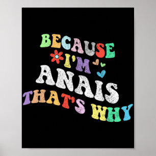 Poster Groovy Porque Sou Anais Por Isso É Engraçado Perso