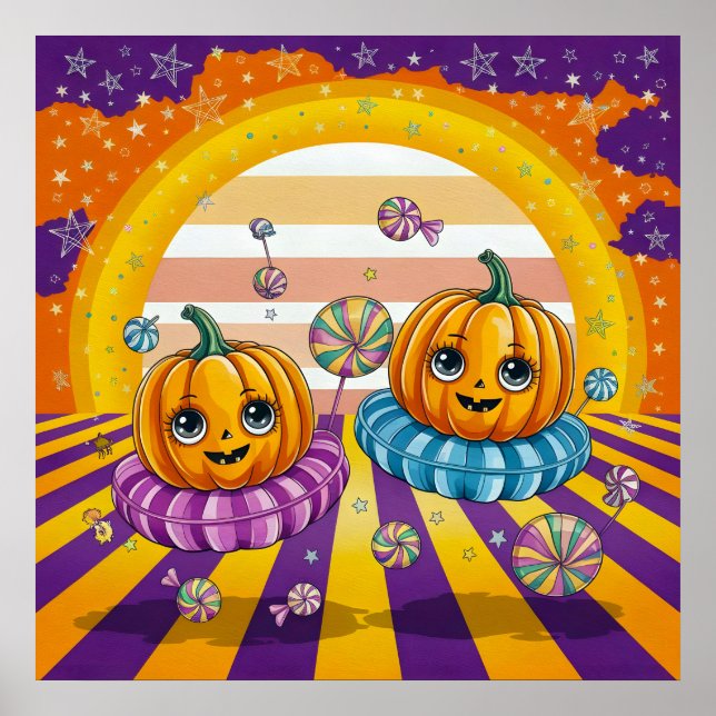 Poster Groovy Pumpkin Fiesta (Frente)