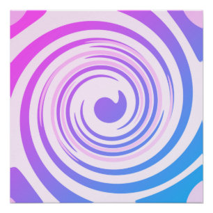 Pôster Groovy Purple Blue Swirls Poster