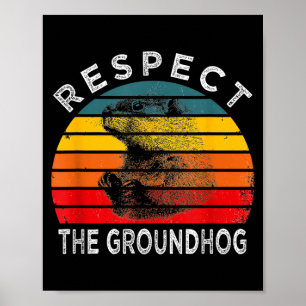 Poster Groovy Respeite O Dia Da Toupeira Citação Divertid