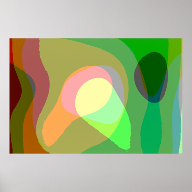 Poster Groovy Retro Abstrato Art 710 (Frente)