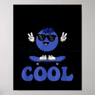 Poster Groovy Tão Berry Cool Amante de Frutas Temporada d