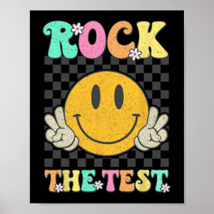 Poster Groovy Test Day Rock The Test Smile Hippie Girls W