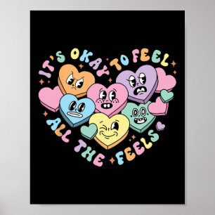 Poster Groovy Tudo Bem Sentir Todos Os Sentimentos Consel