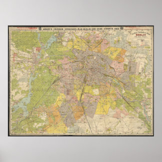 Poster Grosser Verkehrs-Plan Berlin 1908 – Historic Map  