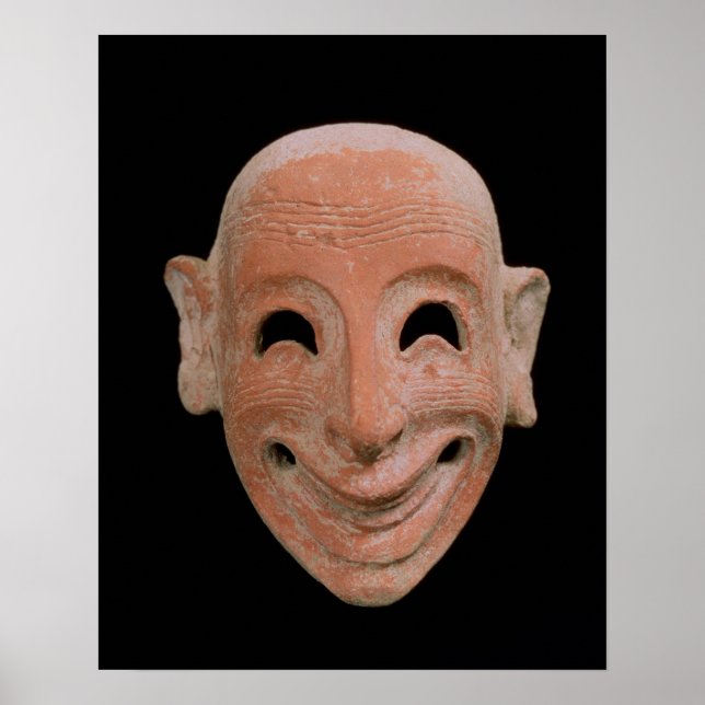 Poster Grotesque mask, from Motya, 6th century BC (terrac (Frente)