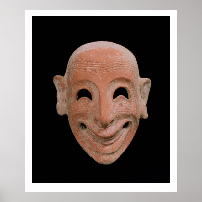 Poster Grotesque mask, from Motya, 6th century BC (terrac (Frente)
