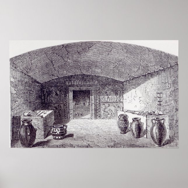 Pôster Grotta Campana no momento de sua descoberta (Frente)