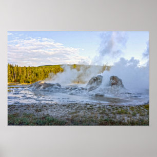 Poster Grotto Geyser, Parque Nacional Yellowstone