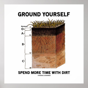 Pôster Ground Yourself Spend More Time With Dirt Humor