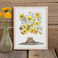 Groundhog Day Watercolor