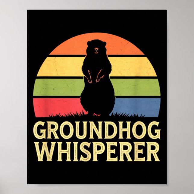 Poster Groundhog Whisperer Funny Animal Lover  (Frente)