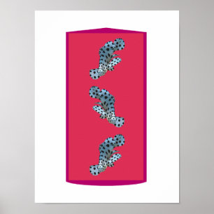 Poster Grouper em Movimento - Fundo com Tom Magenta