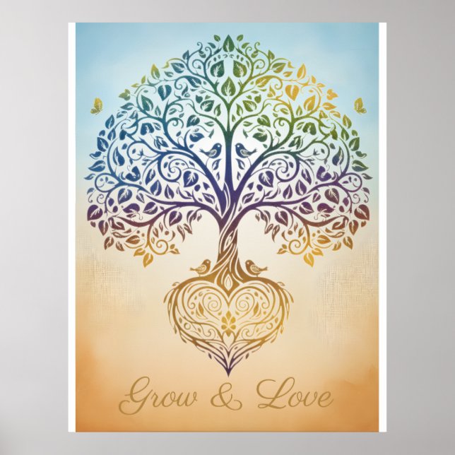 Poster Grow and Love Canvas (Frente)