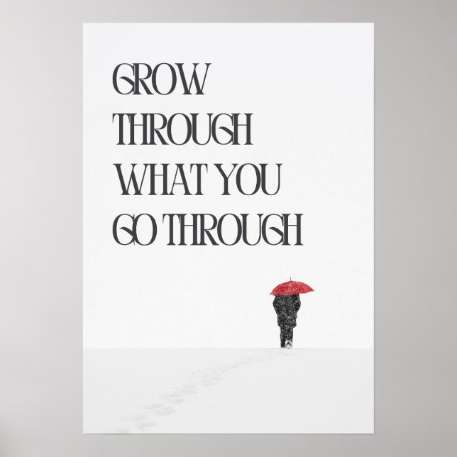 Poster Grow through what you go through. Motivation (Frente)