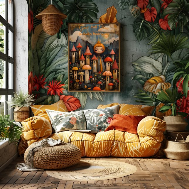 Pôster Grow with Grace - Póster Inspirador para Niños (Criador carregado)