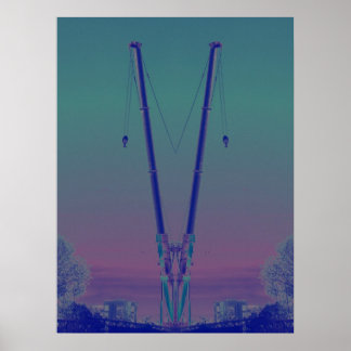 Pôster Grua azul