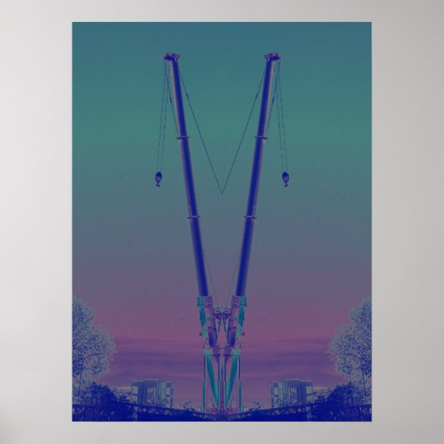 Pôster Grua azul (Frente)