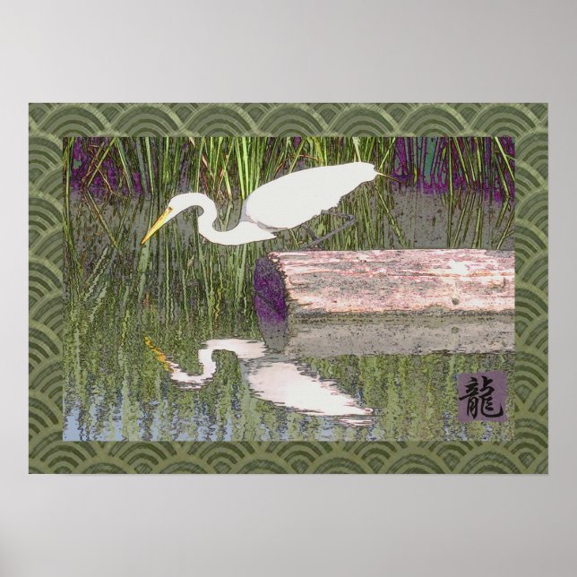 Pôster grua japonesa (Frente)