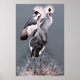Poster Gruas coroadas, pintura de DiDi