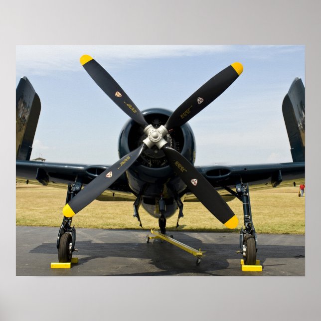 Poster Grumman F8F Bearcat Marinho Carrier Fighter no (Frente)