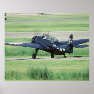Poster Grumman TBF/TBM Avenger Marinho Carrier torpedo