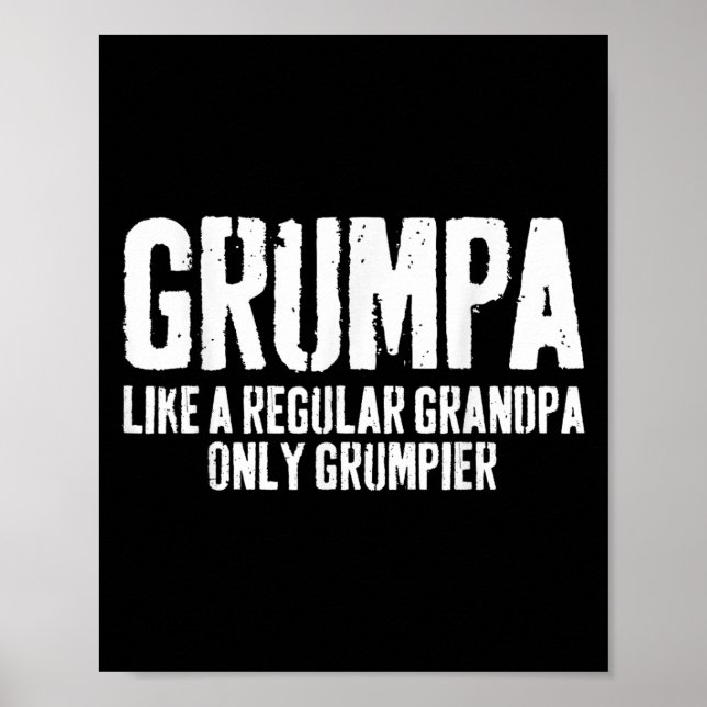 Poster Grumpa Como Um Vovô Regular Apenas Uma Camisa De P (Frente)