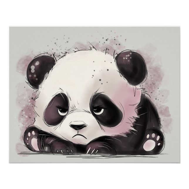 Pôster Grumpy Panda (Frente)