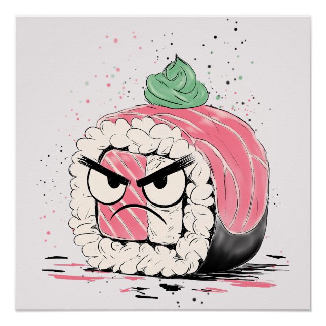 Pôster Grumpy Sushi (Frente)
