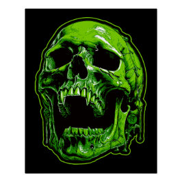 Pôster Grüner Vampirschädel