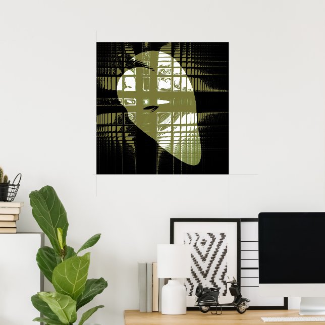 Poster Grunge Aestic Fractal Art (Escritório em casa)