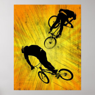 Poster GRUNGE de BMX, Copyright Karen J Williams