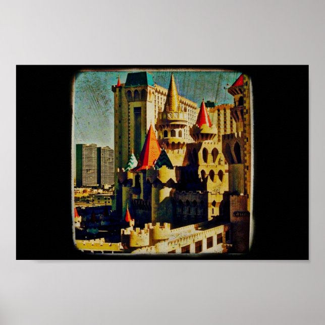 Pôster Grunge Medieval Castle (Frente)