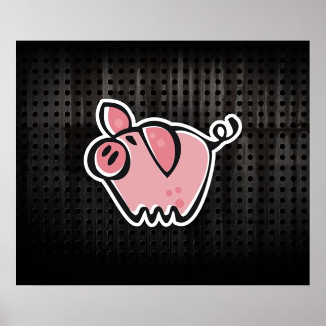 Pôster Grunge Pig (Frente)