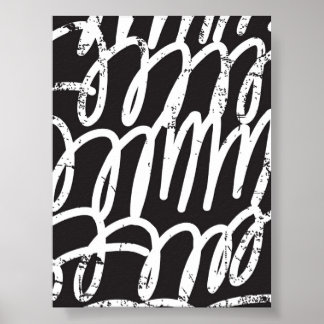 Poster Grunge Street Grafite Scribble - Urban Abstrato W