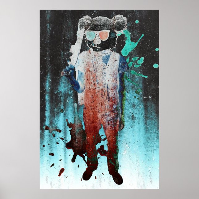 Pôster Grungy Koala (Frente)