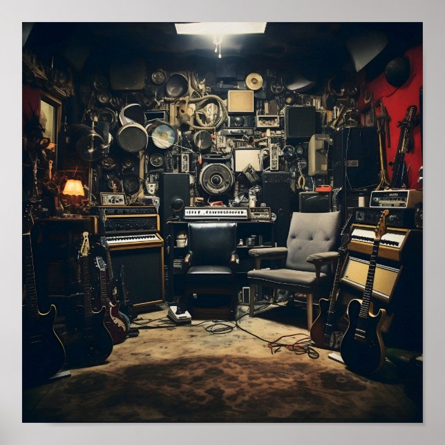 Poster Grungy Rock Music Studio (Frente)