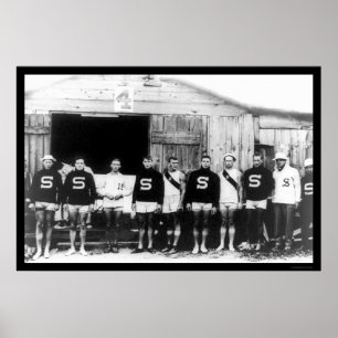 Poster Grupo 1912 do enfileiramento do time do colégio d