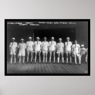 Pôster Grupo 1915 do enfileiramento do time do colégio d