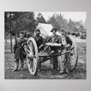 Pôster Grupo da artilharia da guerra civil, 1860s