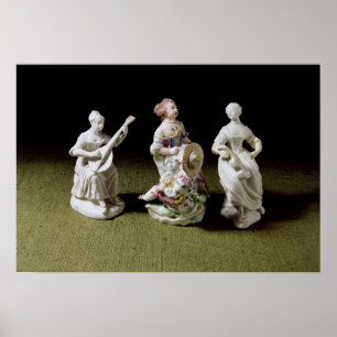 Pôster Grupo da porcelana de Mennecy de um cantor