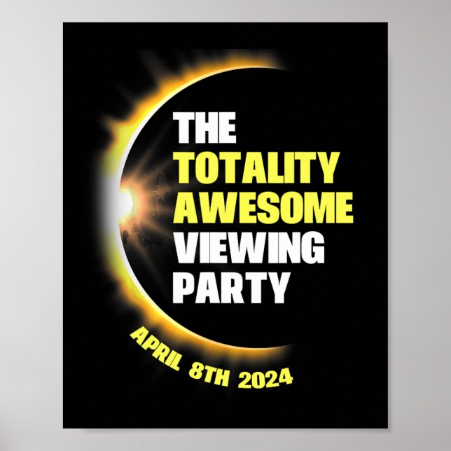 Poster Grupo de Visualização do Eclipse Solar 2024 Eclip  (Frente)