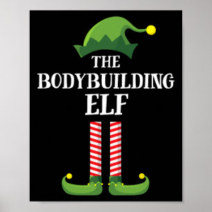 Poster Grupo Familiar Elf Match do Bodybuilding Natal P