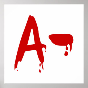 Poster Grupo Sanguíneo A - Hospital #Horror Negativo