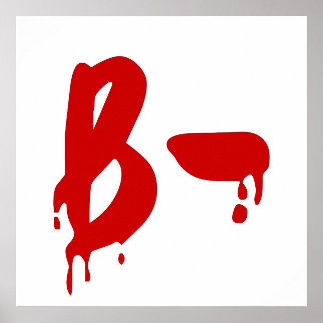 Pôster Grupo sanguíneo B - Hospital #Horror Negativo (Frente)