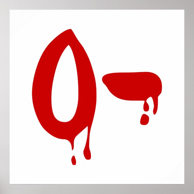 Pôster Grupo Sanguíneo O - Hospital #Horror Negativo (Frente)